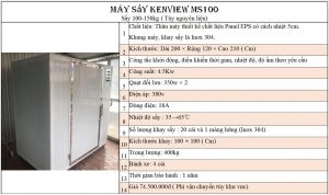 Máy sấy hải sản Kenview MS100 Panel