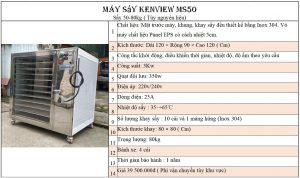 Máy sấy hải sản Kenview MS50 Panel Inox